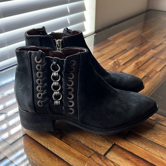 A.S.98 Biker Boots from Spain Leather and Suede Cheyenne 39 8.5 - Picture 2 of 15